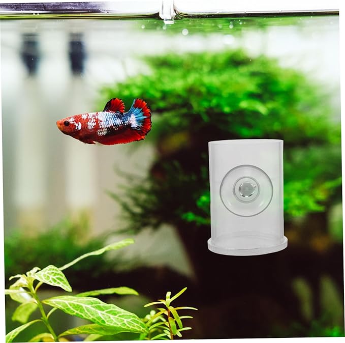 UPKOCH Aquarium Feeding Tool Acrylic Fish Feeder with Cup for Guppies and Shrimp Semi-Automatic Feeding for Home Office and Hotel Fish Tanks