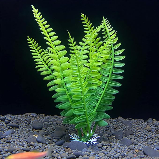 Artificial Aquarium Plant, Green, 1 Count, 4x2.6x18cm/1.57x1.02x7.09in, Realistic Aquatic Plant, Aquarium Decor Plastic Plants
