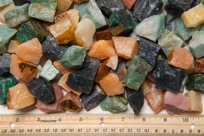 Fantasia Materials: 5 lbs Assorted Aventurine Rough Stones from India