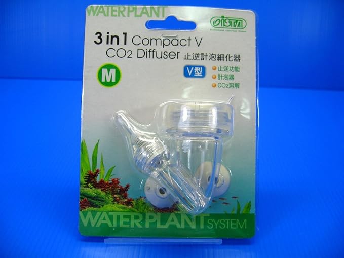Ista 551 3 in 1 CO2 Diffuser Bubble Counter Check Valve 20mm (M)- Aquarium Plant Tank, Clear