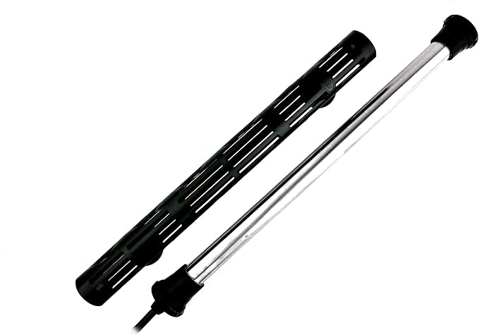 Finnex Premium Titanium Aquarium Heater, TH Series, Deluxe Nickel Coil, Heater Guard, Made in Taiwan (500 Watts)