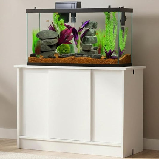 Tetra 40 Gallon Fish Tank Stand, Easy to Assemble in Less Than 1 Minute, No Tools Required, Water-Resistant Wood Stand for Freshwater and Saltwater Aquariums, Sturdy Stand Designed for Durability