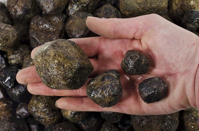 Fantasia Materials: 3 lbs Large Mud Garnet Rough Stones from India