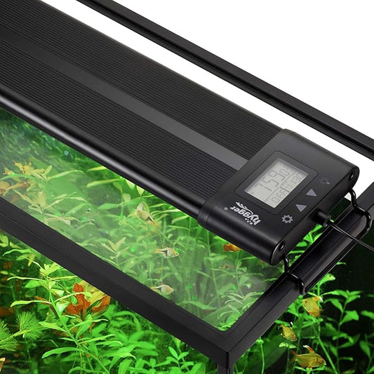 hygger Auto On Off LED Aquarium Light 24-30 Inches Dimmable 7 Colors Full Spectrum Fish Tank Light Fixture for Freshwater Planted Tank Build in Timer Daylight Moonlight & DIY Mode