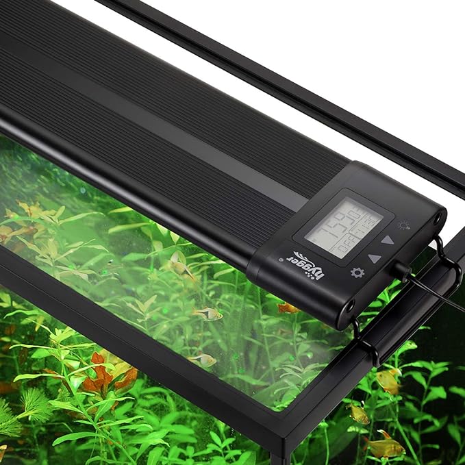 hygger Auto On Off LED Aquarium Light 18-24 Inches Dimmable 7 Colors Full Spectrum Fish Tank Light Fixture for Freshwater Planted Tank Build in Timer Daylight Moonlight & DIY Modes
