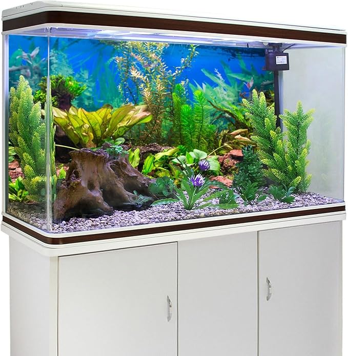 AWERT 36x20 inches Aquarium Background Aquatic Plant River Bed & Lake Fish Tank Background Vinyl