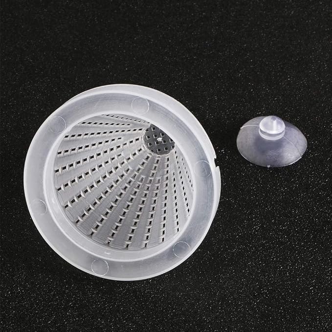Leadigol 4PCS Aquarium Fish Food Basket Cone Feeder,Feeding Cone Cup Plant Cup Plastic Fish Feeder with Sucker for Aquarium