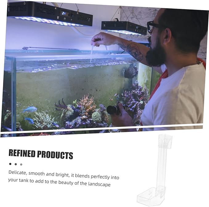 VANZACK Shrimp Aquarium Fish Feeder Acrylic Automatic Feeding Device for Fish Tanks Easy to Install and Clean Compact Design for Freshwater and Aquariums