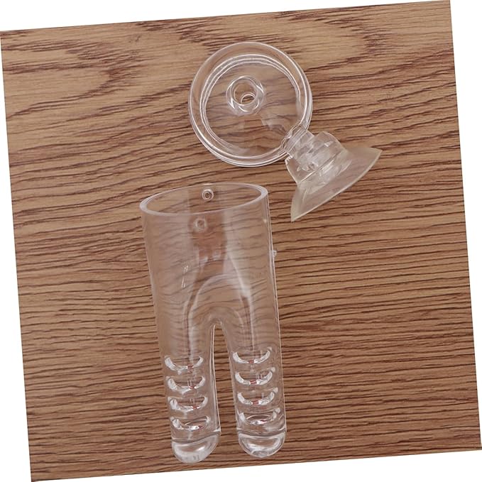 Plastic Fish Feeder with Cover for Shrimp Eggs Aquarium Automatic Feeder Easy to Use Fish Food Pants Shape