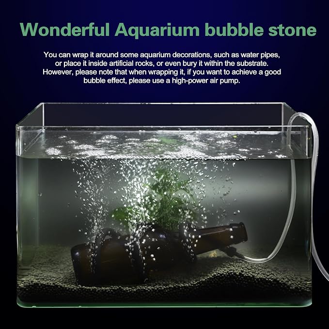 Air Stones for Aquariums,Deformable Long air Stone 60cm (23.6inches) Supple Aquarium air Stones fit for widely Aquarium air Pump, Rich Styling Aquarium Bubble Decorations wall