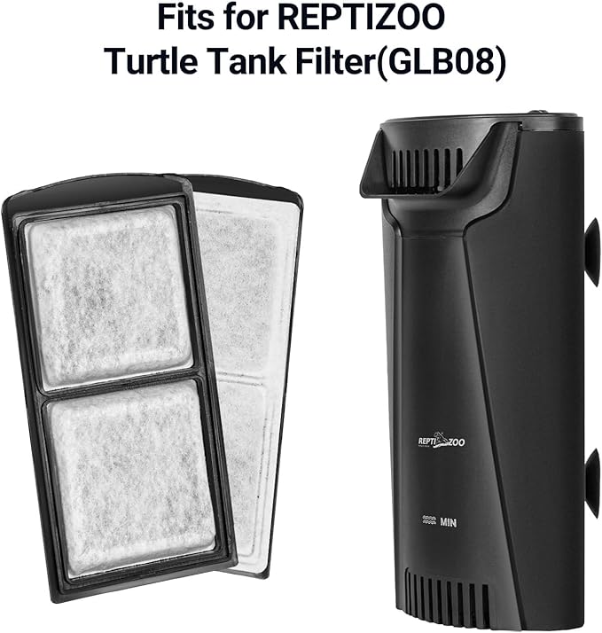 ReptiZoo Replacement Filter Cartridge for Turtle Tank, 3-Pack Internal Filter Accessories for GLB08