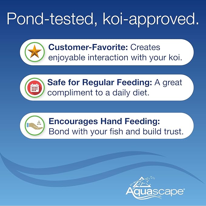 Aquascape Koi Krunchies Fish Food Large 1.1 lbs / 400 g for Hand Feeding in Pond Water Feature, 81000