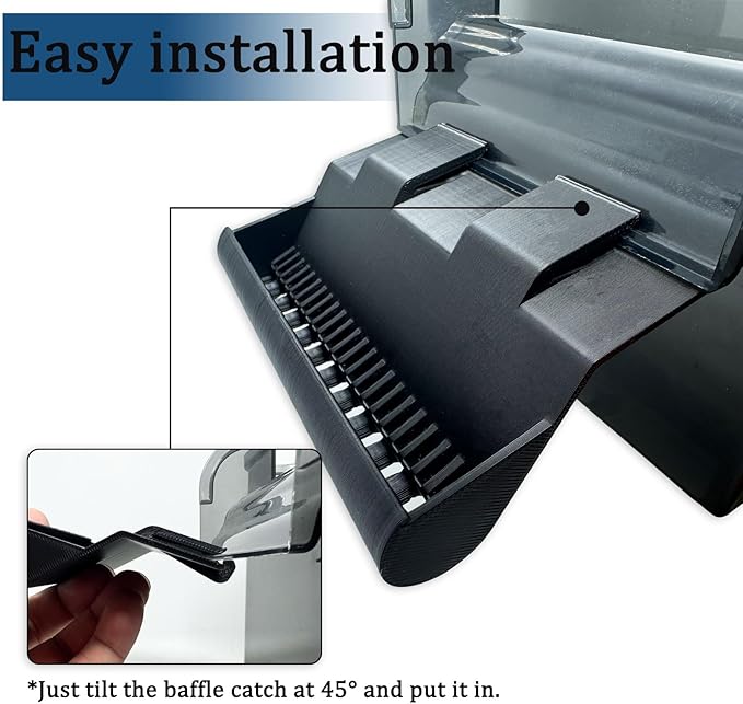 HOZOE Aquarium Filter Baffle, Fish Tank Accessory, Helps Maintain a Calm Water Surface and Slow Down Water Flow, Fish Tank Filter Flow Controller, Suitable for Most Hang-On-Back Filters. (10 CM)