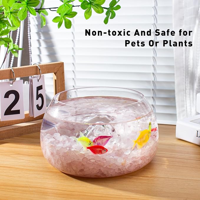 0.5 Lb/230g Rose Quartz Crystal Aquarium Gravel Rocks, Natural Tumbled Healing Crystal Chips Bulk Natural Crushed Stones for Crafts|Fish Turtle Tank|Home Decoration - 7-9mm