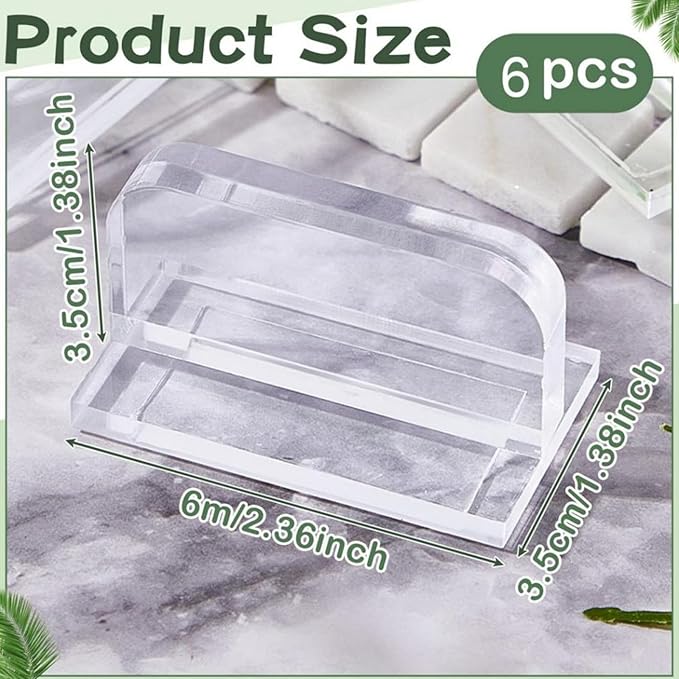 Tyenaza 6Pcs Aquarium Cover Handle, Secure Grip Acrylic Aquarium Lid Pull Handle for Home