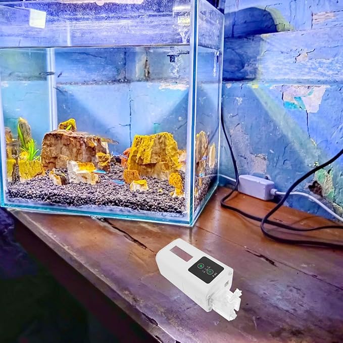 VICASKY Automatic Fish Tank Feeder with Intelligent Timer Small Electric Aquarium Feeding Tool for Turtles and Fish for Home Aquariums