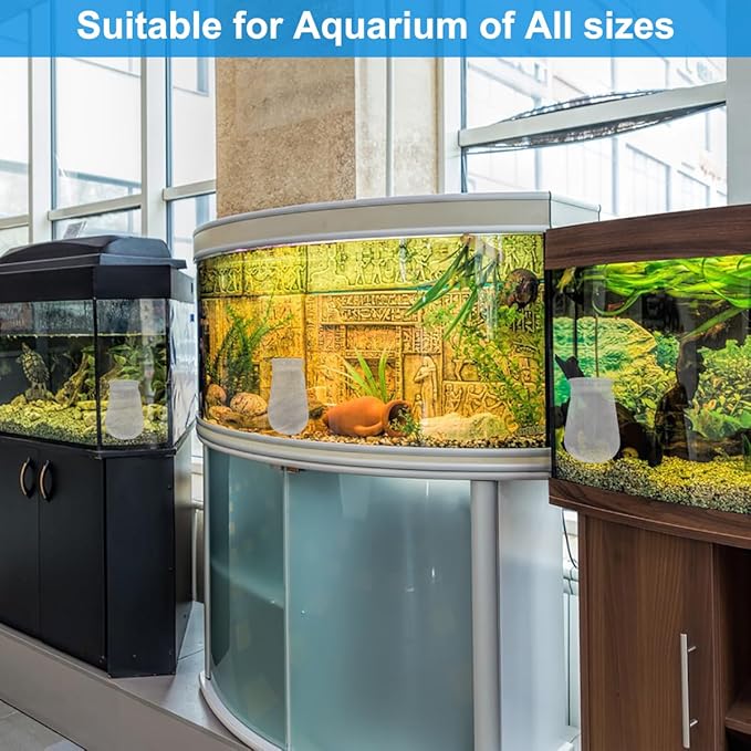 2Pcs 4 Inch Ring Filter Socks 200 Micron, Aquarium Felt Socks, Aquarium Filter Bags for Freshwater Saltwater Aquariums Fish Tank, Sump Filter Socks, Use in Ponds Overflows, 4 Inch Ring by 7 Inch Long