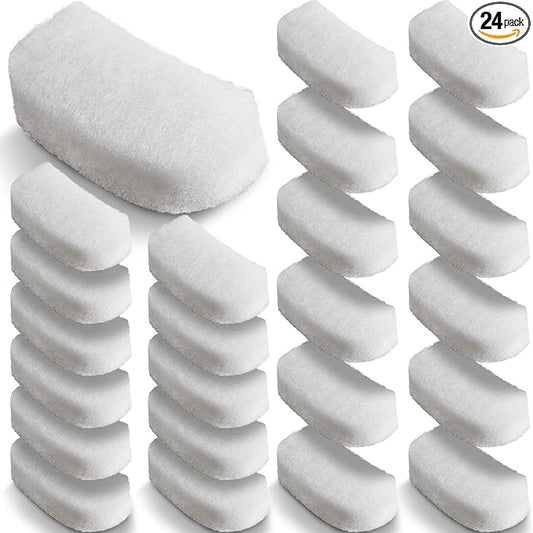 Pushglossy 24 Pcs Water Polishing Pads Compatible with Fluval 106/107/206/207 Filter Media Value Pack Clear Quick Replacement Aquarium Filter Media Compatible with Fluval Canister
