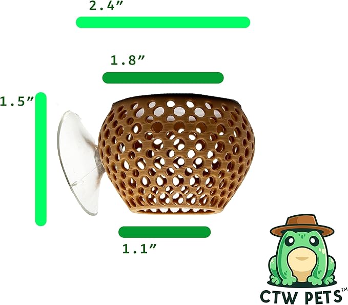 CTWPets Natural Betta Bulb Hide | Betta Rest Fish Tank Ornament | Aquarium Cave with Suction Cup for Small Fish Tank, Betta Habitat, Shrimp Hideout, Aquatic Decor (Light Brown)