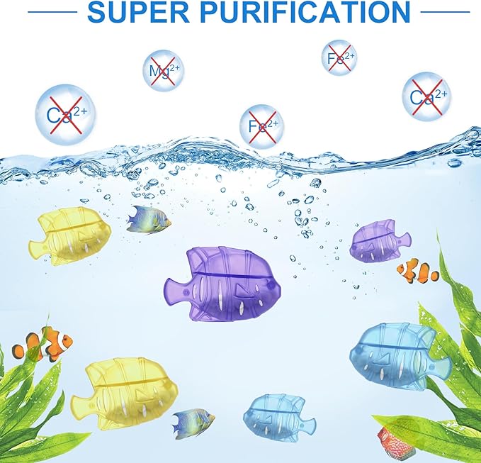 10PC Humidifier Cleaner Fish Universal Humidifier Tank Cleaner Cleaner(Blue Yellow Purple)