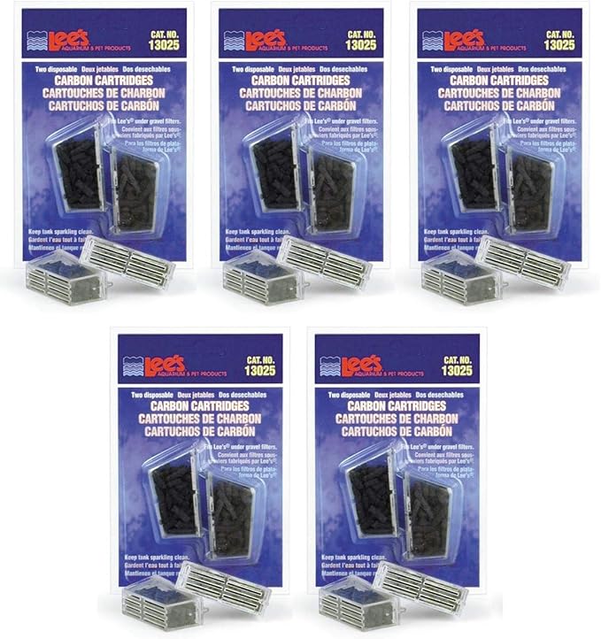 Lee's 10 Pack of Carbon Cartridge, Disposable, for Aquarium Filters