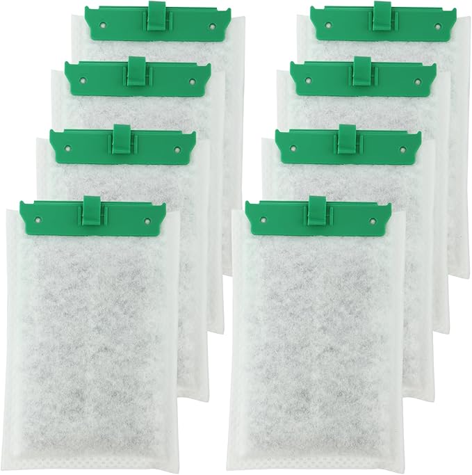 8 Pack Medium Replacement Filter Cartridges Compatible with Tetra Whisper Bio-Bag Filters for TetraFauna ReptoFilter 20 gallons (90 GPH) and Tetra Whisper Filters 10i/IQ10/PF10