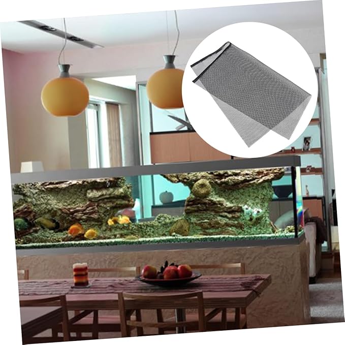 BESTonZON Aquarium Net Covers for Fish Tank Jumping Mesh Screen Lid Plastic Divider for Betta Fish DIY Aquarium Accessories Easy Installation Breathable Design