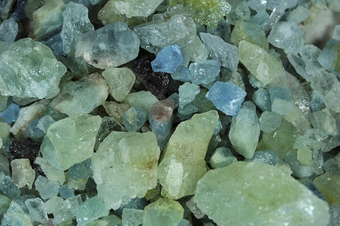 Fantasia Materials: 1 lb Aquamarine Rough Stones from Brazil