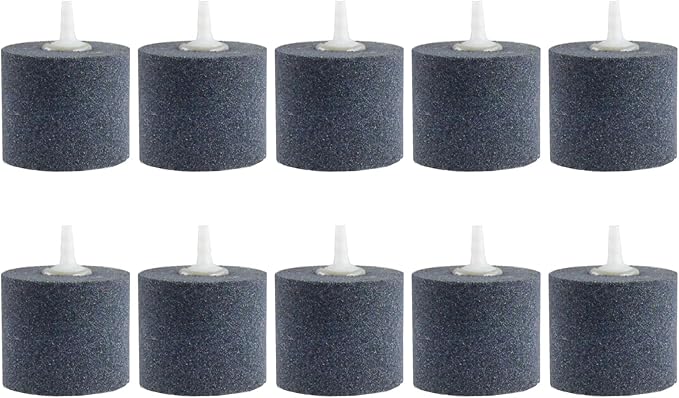 AQUANEAT Aquarium Air Stones 2x2 inch 10 pcs, Aerator Bubble Diffuser, Air Pump Accessories for Hydroponic, Pond, Aquarium Fish Tank