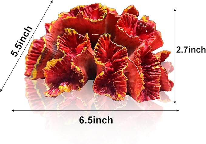 Besimple Aquarium Coral Ornaments Decor Fish Tank Plants Decoration for Aquarium Landscape,Red