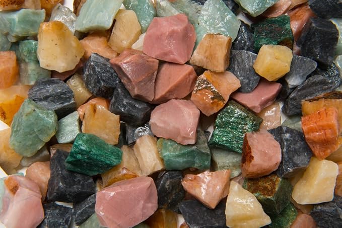 Fantasia Materials: 5 lbs Assorted Aventurine Rough Stones from India