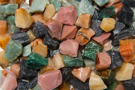 Fantasia Materials: 2 lb Assorted Aventurine Rough Stones from India