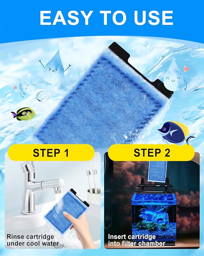 12 Pack Rite-Size Z Filter Cartridges Compatible with Marineland Eclipse Filtration Systems 2/3, Eclipse Hex 5/7, Fish Filter Compatible with Marineland Hidden Filtration System 5, Contour 3/5