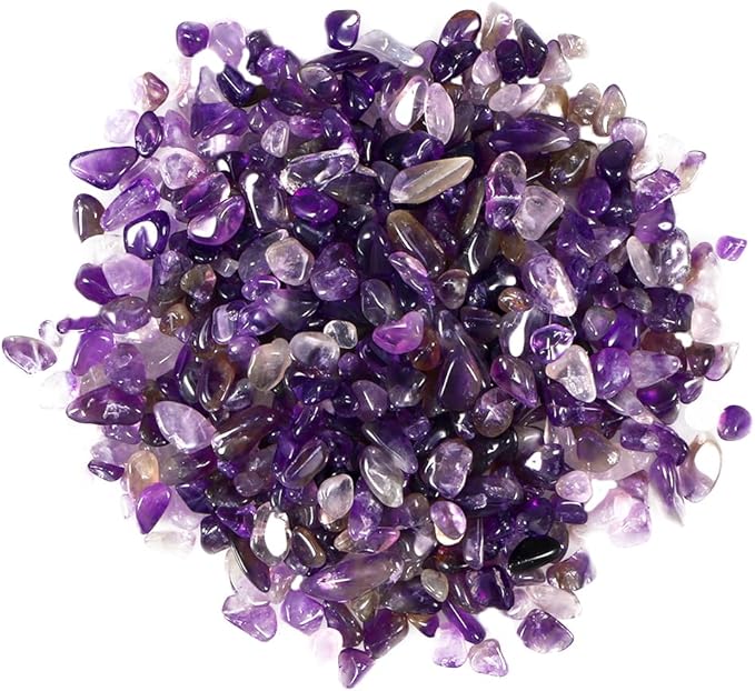 HOMSFOU Decorative River Rock Stones Fish Tank Decoration Botanical Decor Decorative Crystal Pebbles Mixed Pebbles Gravel Fish Tank Gravel Decor Stones White Crystal Purple Crystal Gravel