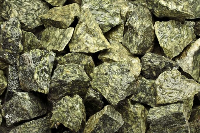Fantasia Materials: 5 lbs Green Worm Rough Stones from India