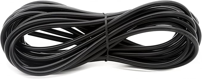 ALEGI 25 Feet 3/16 Inch Standard Aquarium Silicone Airline Tubing with Air Stones, Check Valves, Suction Cups and Connectors for Fish Tank, Hydroponics (Black)