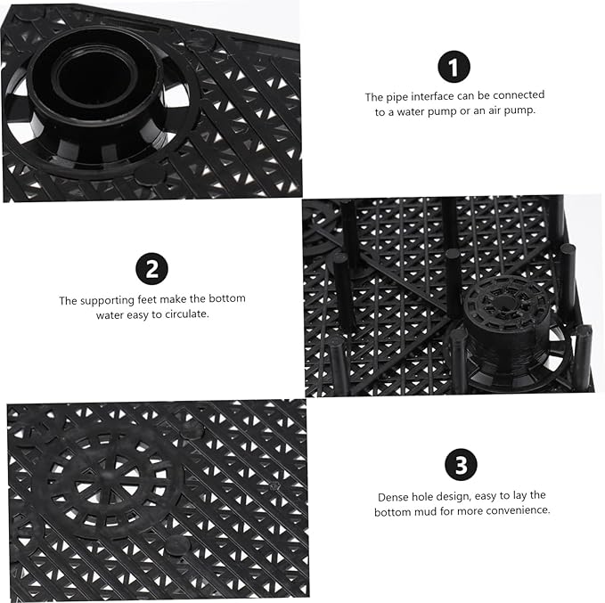 TOYANDONA 5Pcs Sand Dividing Boards for Aquarium Bottom Filtering Plates for Fish Tank Easy Installation Suitable for Freshwater and Saltwater Durable Plastic Grid Design