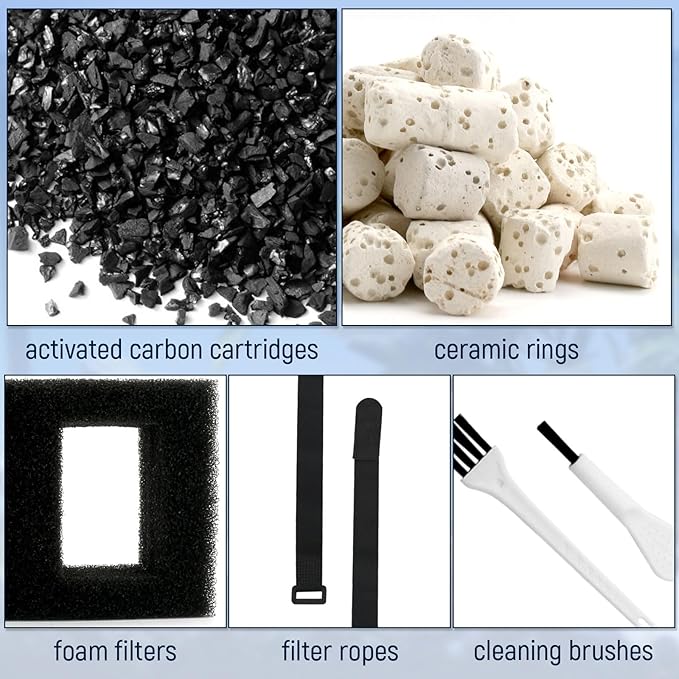 A1376 Aquarium Filter Media Kit Compatible with Fluval Spec Evo Betta Flex Series Aquarium Filters Foam Replacement Set Suitable for Most Standard Aquariums (2-Pack)