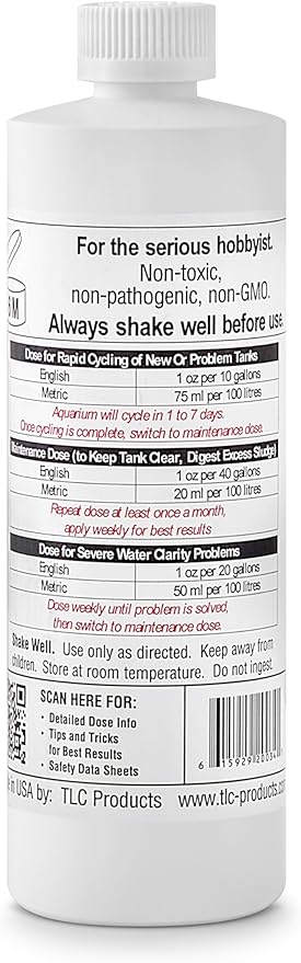 TLC Products StartSmart Complete Saltwater Aquarium Cycle Starter & Beneficial Nitrifiers, Supports Clear Water & Biofiltration, Reduces Excess Sludge, 16 oz. (473 ml)