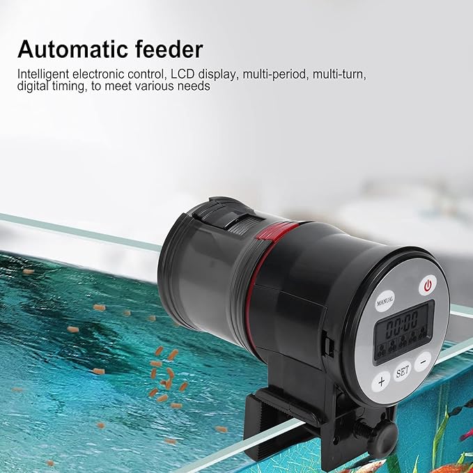 Milltrip Automatic Fish Feeder for Aquarium Auto Food Dispenser with Timer for Small Tank, Big Aquariums and Pond Battery Operated Feeders for Goldfish, Koi