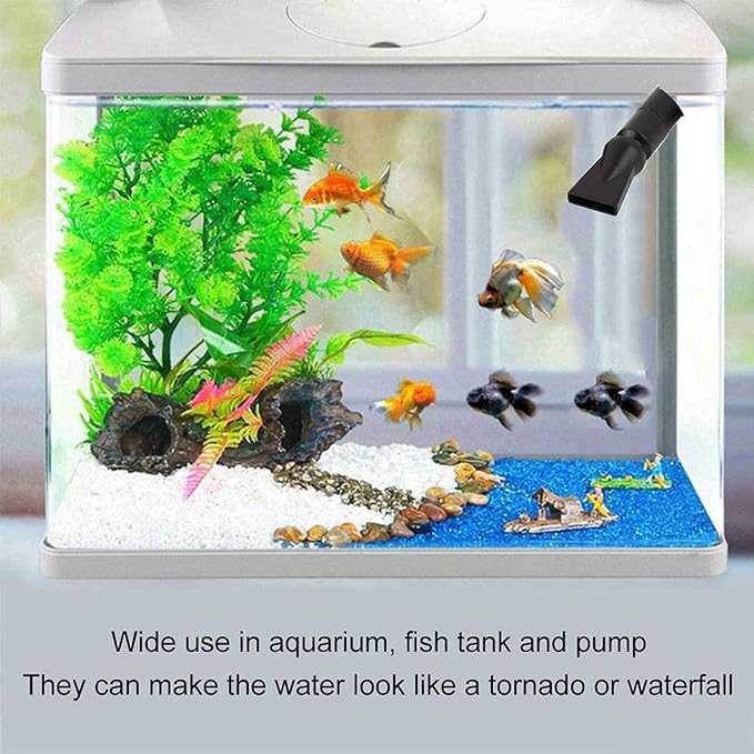 Still Awake 2 Pcs Aquarium Pump Duckbill Nozzle,Water Outlet Return Pipe Fitting,Fish Tank Duckbill Sprinkler Aquarium Pump Flare Duckbill Nozzle,Water Outlet Pipe 8mm/5/16 Inch (S)