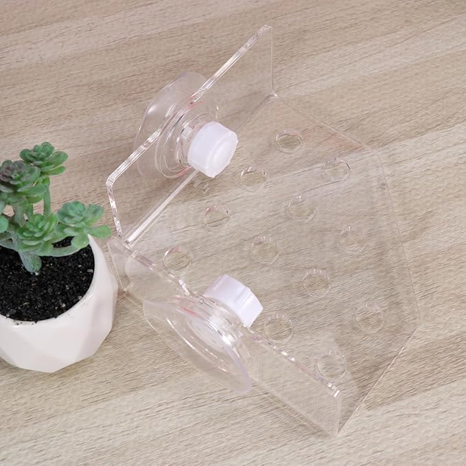 TEHAUX Coral Frag Holder Aquarium Coral Clip, No Slipping Fish Tank High Load-Bearing Capacity Acrylic Support Holder for Household Fish Tanks, White