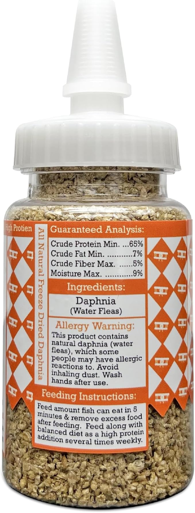 Aquatic Provisions Freeze Dried Daphnia 0.5 oz, Fish Food for Freshwater and Marine Aquarium Fish, Invertebrates, and Fry