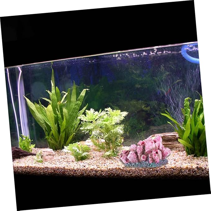 DOITOOL Lifelike Coral Reef Aquarium Ornament Realistic Resin Coral Decoration for Fish Tank Stunning Underwater Landscape Layout for Freshwater Aquariums Rosy