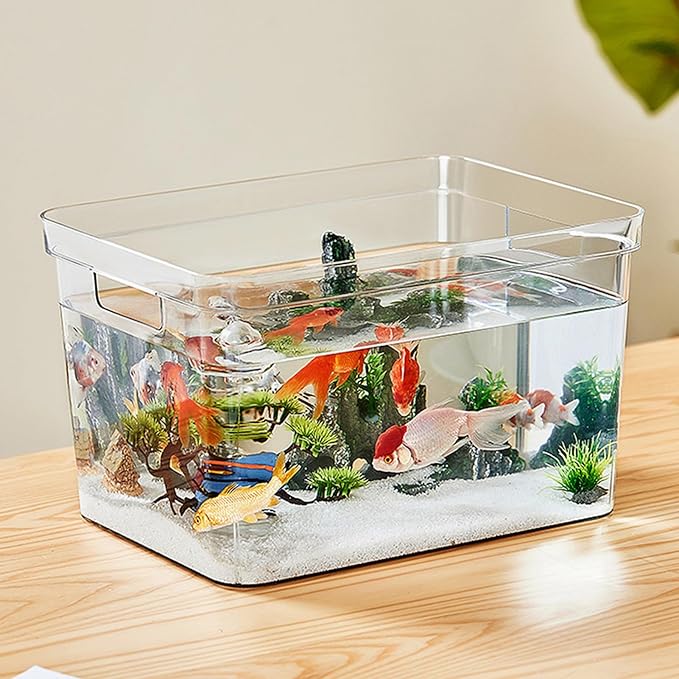 Fish Tank, Frameless Clear Aquarium - 360 Degree, DIY Ornament Accessible, Ideal Fish for Home Use, Rimless Aquarium Suitable for Fish Lovers (L 122x91cm / 48x36in)