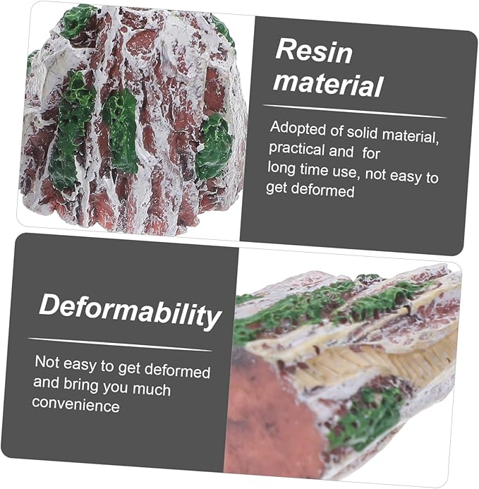Hemoton 12pcs Resin Rockery Landscape Ornaments Miniature Mountain Decor for Aquariums Sand Tables and Indoor Bonsai Layouts Realistic Craftsmanship for Home and Office