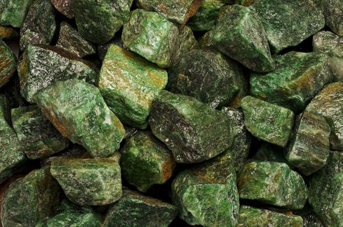 Fantasia Materials: 18 lbs Dark Green Aventurine Rough Stones from India