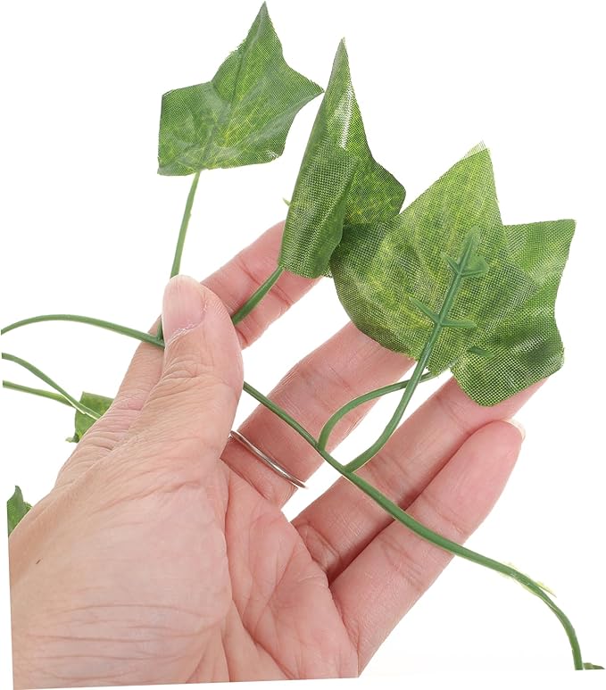 balacoo Reptile Plants Artificial Plastic Fake Hanging Leaves Simulation Plant Reptile Climbing Habitat Decor - 75cm