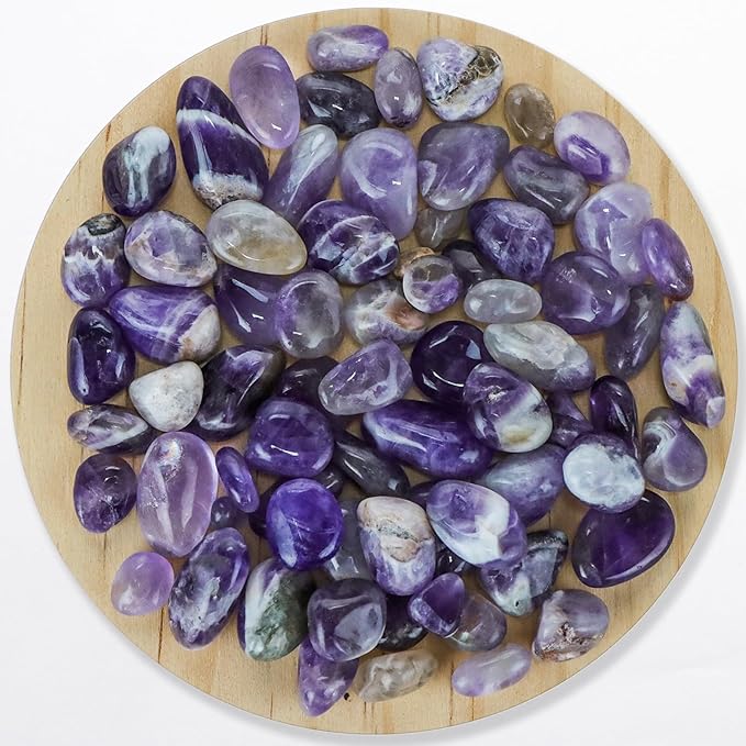 Colorful Agate 1lb Crystal Polished Tumbled Stones Irregular Shaped Crystal Chips Bulk Natural Gemstone Aquarium Gravel Rocks Vase Filler Fish Tank Gravel Home Decoration (Amethyst)