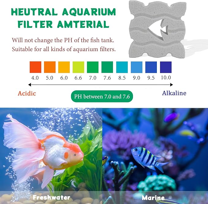 SHIGATSU 18 Pack Aquarium Bio Media Ceramic Filter Media Blocks for Marine and Freshwater Pond Fish Tank, Aquarium Filter Media